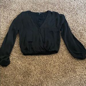 Long sleeve surplice top